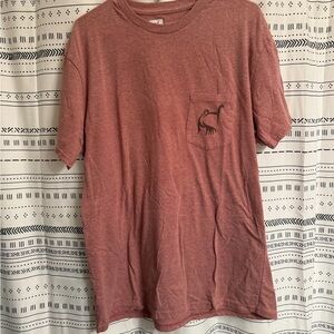 Drake Short Sleeve Tee in Dusty Red